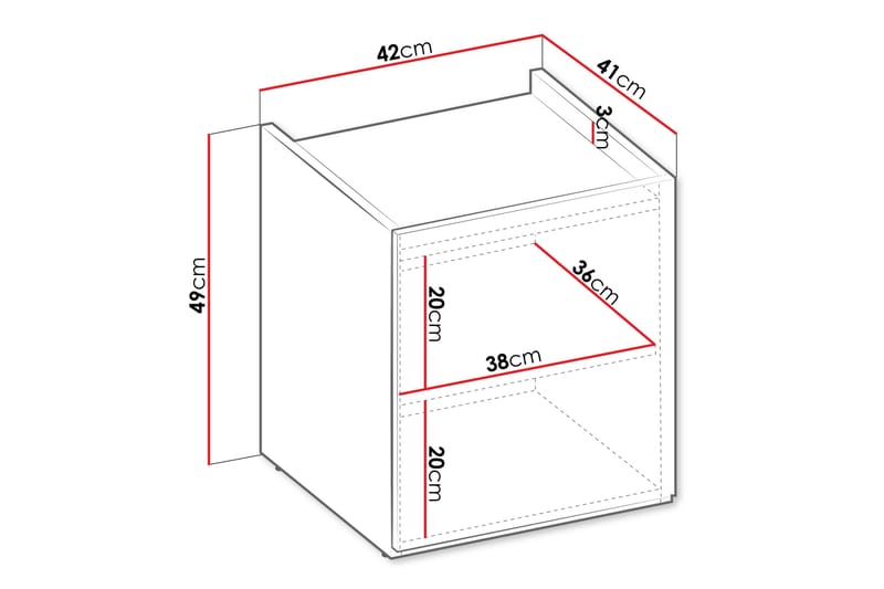 Sigmana Sängbord 42 cm - Brun - Möbler - Bord & matgrupper - Avlastningsbord - Sängbord & nattduksbord