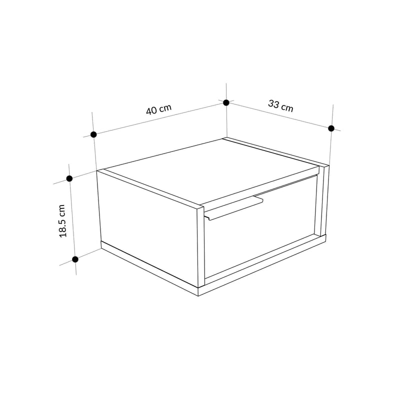 Silena S ängbord 40 cm - Ash Green och Sapphire Oak - Möbler - Bord & matgrupper - Avlastningsbord - Sängbord & nattduksbord
