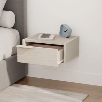 Silena Vägghängt Sängbord 40 cm med Låda i Trä med Ekutseende - Beige - Möbler - Bord & matgrupper - Avlastningsbord - Sängbord & nattduksbord