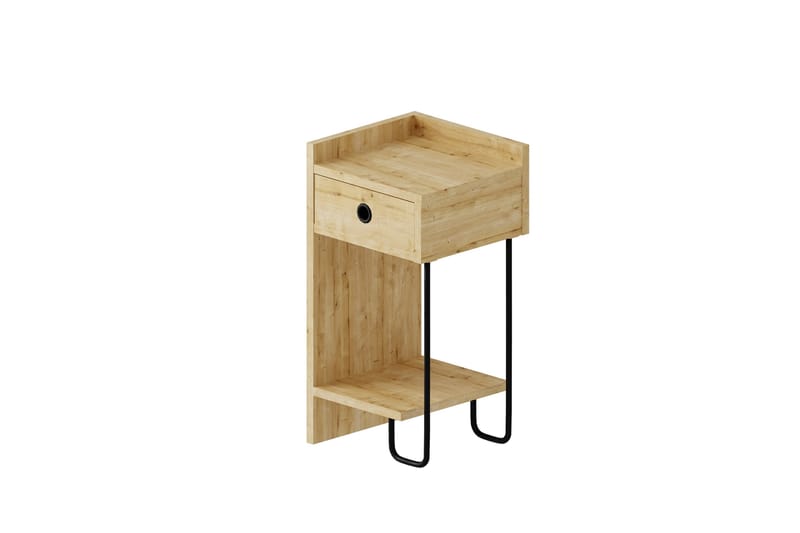 Sirius Sängbord 32x30 cm Ljusbrun - Hanah Home - Möbler - Bord & matgrupper - Avlastningsbord - Sängbord & nattduksbord