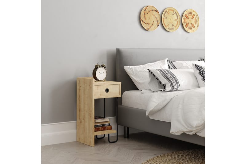 Sirius Sängbord 32x30 cm Ljusbrun - Hanah Home - Sängbord & nattduksbord