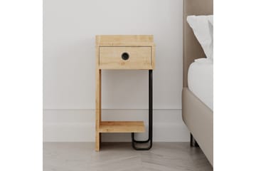 Sirius Sängbord 32x30 cm Ljusbrun - Hanah Home - Möbler - Bord & matgrupper - Avlastningsbord - Sängbord & nattduksbord