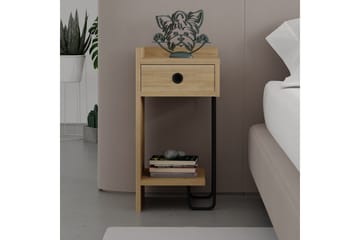 Sirius Sängbord 32x30 cm Ljusbrun - Hanah Home - Möbler - Bord & matgrupper - Avlastningsbord - Sängbord & nattduksbord