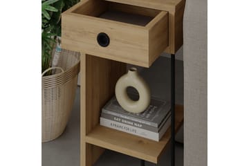 Sirius Sängbord 32x30 cm Ljusbrun - Hanah Home - Möbler - Bord & matgrupper - Avlastningsbord - Sängbord & nattduksbord
