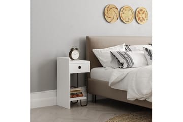 Sirius Sängbord 32x30 cm Vit - Hanah Home - Möbler - Bord & matgrupper - Avlastningsbord - Sängbord & nattduksbord