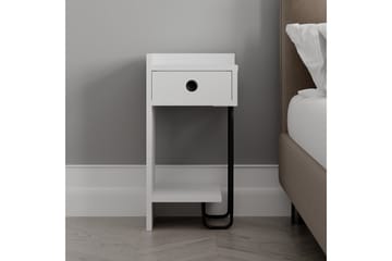 Sirius Sängbord 32x30 cm Vit - Hanah Home - Möbler - Bord & matgrupper - Avlastningsbord - Sängbord & nattduksbord