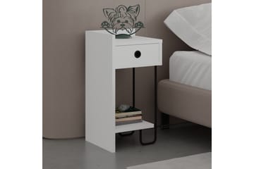 Sirius Sängbord 32x30 cm Vit - Hanah Home - Möbler - Bord & matgrupper - Avlastningsbord - Sängbord & nattduksbord