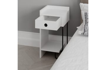 Sirius Sängbord 32x30 cm Vit - Hanah Home - Möbler - Bord & matgrupper - Avlastningsbord - Sängbord & nattduksbord