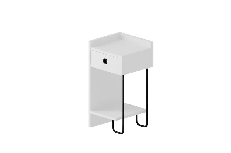 Sirius Sängbord 32x30 cm Vit - Hanah Home - Möbler - Bord & matgrupper - Avlastningsbord - Sängbord & nattduksbord