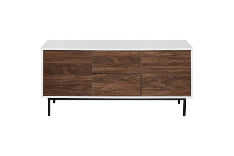 Skänk Okland Vitt, mörkt trä - Vitt, mörkt trä - Förvaring - Förvaringsmöbler - Sideboard & skänk