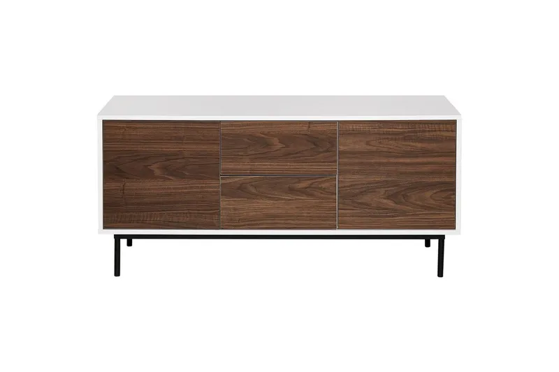 Skänk Okland Vitt, mörkt trä - Vitt, mörkt trä - Förvaring - Förvaringsmöbler - Sideboard & skänk