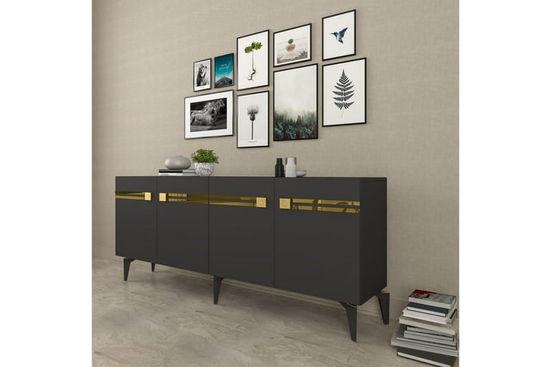 Slobidka Konsollbord 150 cm - Guld/Grafitgrå - Möbler - Bord & matgrupper - Avlastningsbord - Hallbord