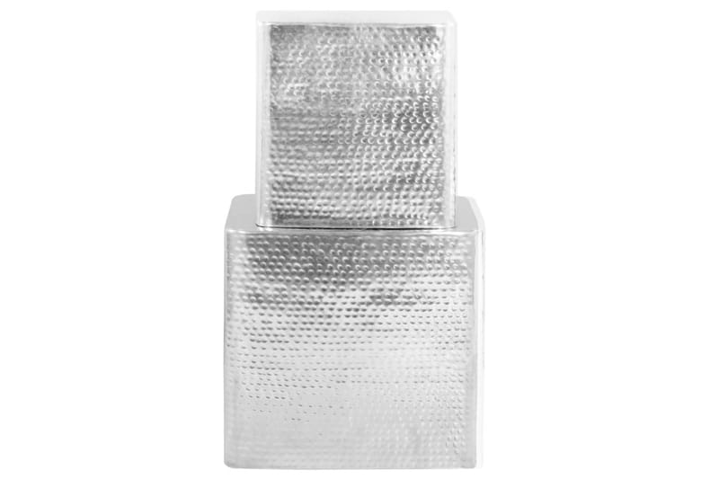 Soffbord 2 st aluminium silver - Silver - Soffbord - Satsbord