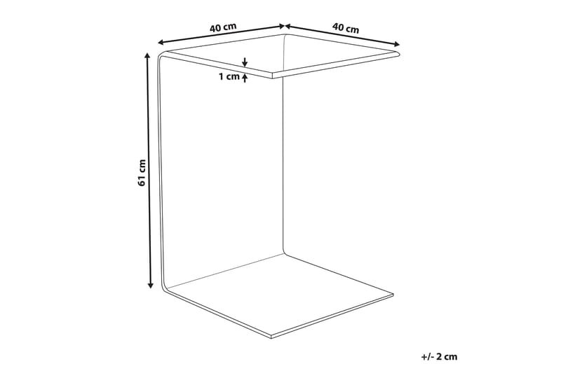 Solney Sidobord Transparent - Transparent - Möbler - Bord & matgrupper - Avlastningsbord - Lampbord