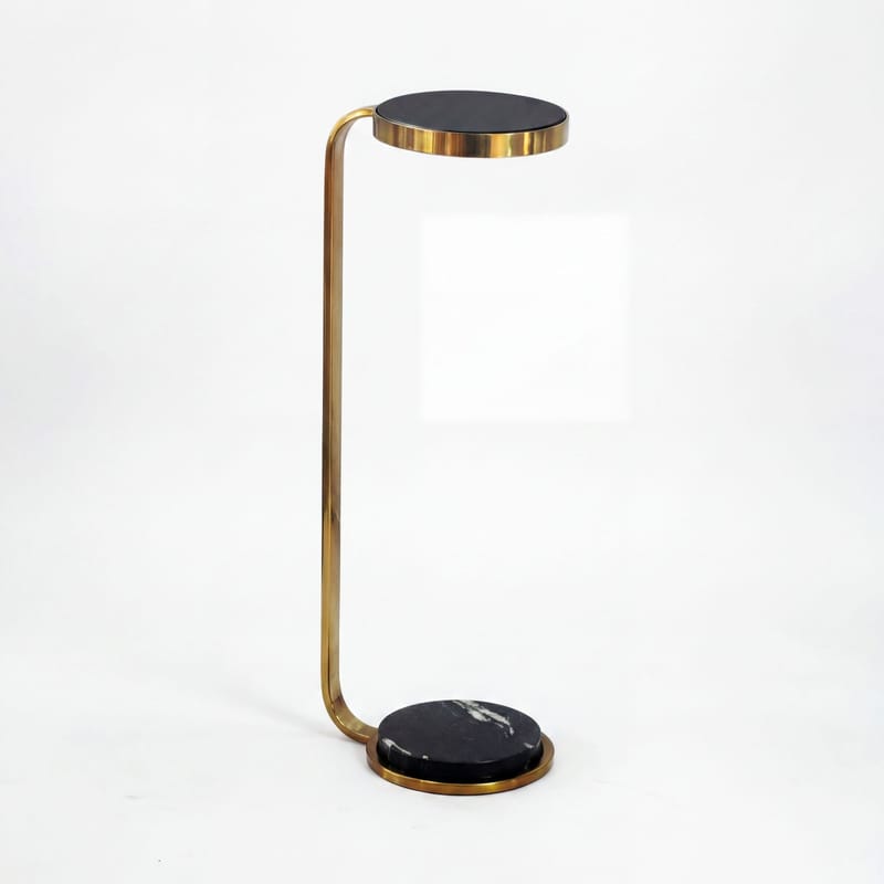 Solren Runt sidobord 72 cm i metall med marmorskiva - svart guld - Möbler - Bord & matgrupper - Avlastningsbord - Lampbord