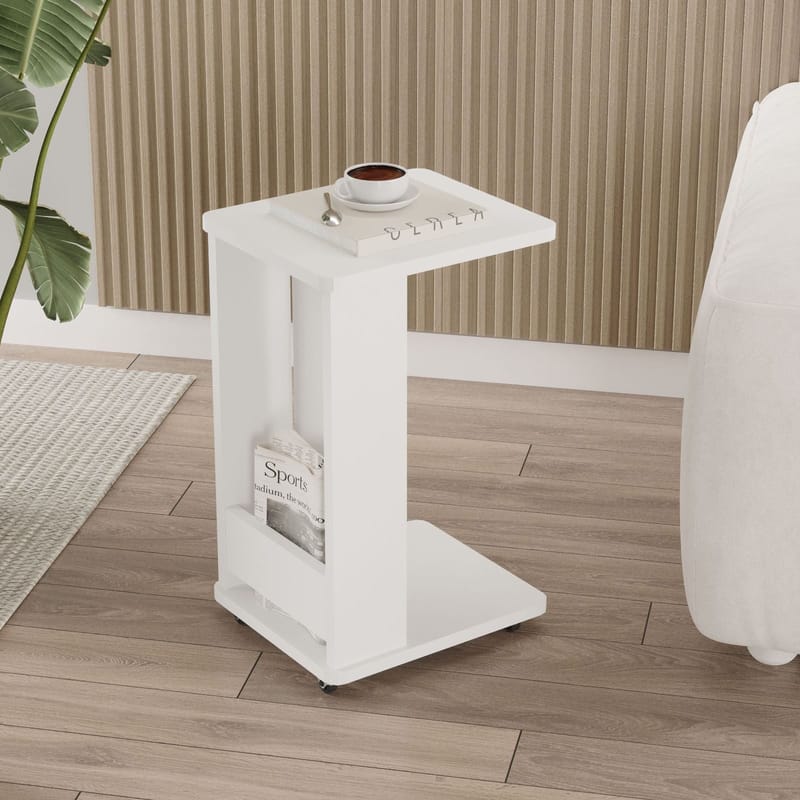 Solven Sidobord 32x42x55 cm - Vit - Möbler - Bord & matgrupper - Avlastningsbord - Lampbord