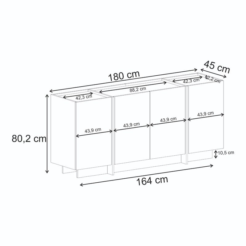 Sorlan Konsolbord 180 cm - Antracit/Svart - Möbler - Bord & matgrupper - Avlastningsbord - Hallbord