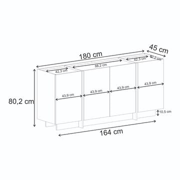 Sorlan Konsolbord 180 cm - Vit, Atlantic Pine - Möbler - Bord & matgrupper - Avlastningsbord - Hallbord
