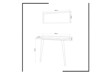 Sqandie Vägghängt Skrivbord 80 cm i Trä med Ekutseende - Vit - Möbler - Bord & matgrupper - Kontorsbord - Skrivbord