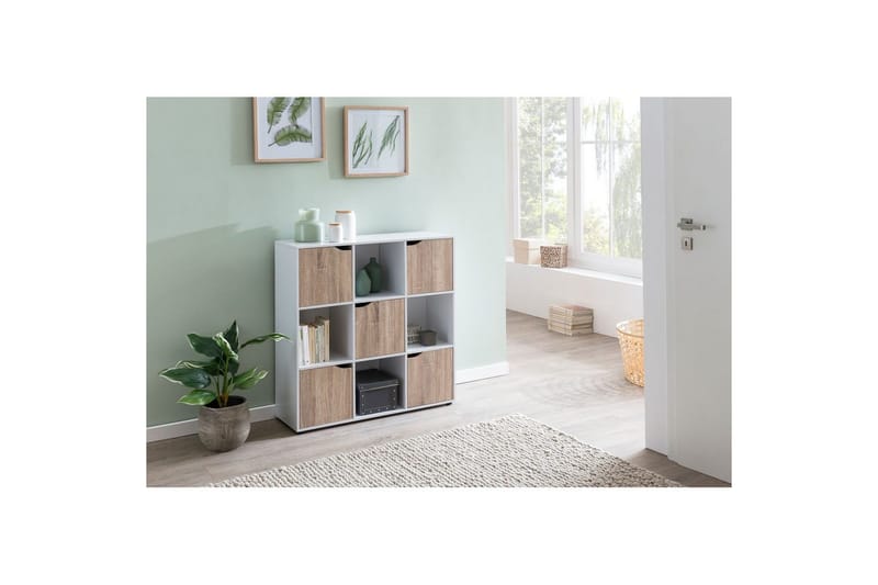 Stående hylla Wohnling Massa Melaminbelagd spånskiva med förvaringsutrymme 5 dörrar Modern - Möbler - Bord & matgrupper - Avlastningsbord - Hallbord
