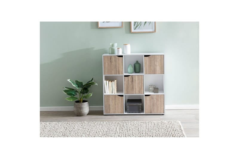 Stående hylla Wohnling Massa Melaminbelagd spånskiva med förvaringsutrymme 5 dörrar Modern - Möbler - Bord & matgrupper - Avlastningsbord - Hallbord