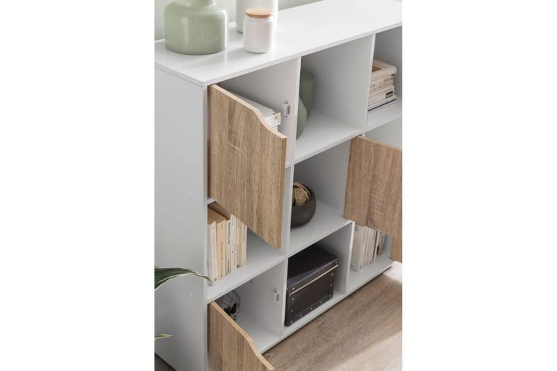 Stående hylla Wohnling Massa Melaminbelagd spånskiva med förvaringsutrymme 5 dörrar Modern - Möbler - Bord & matgrupper - Avlastningsbord - Hallbord