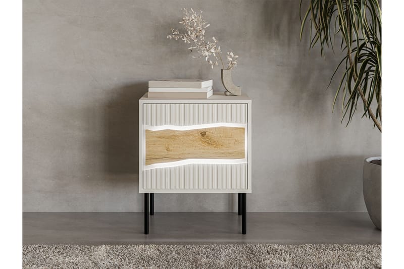 Stintino Sängbord 51 cm - Beige/Brun - Möbler - Bord & matgrupper - Avlastningsbord - Sängbord & nattduksbord