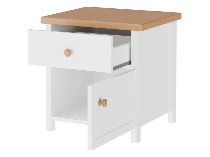 Storys sängbord 45x52 cm - Beige, ek - Möbler - Bord & matgrupper - Avlastningsbord - Sängbord & nattduksbord