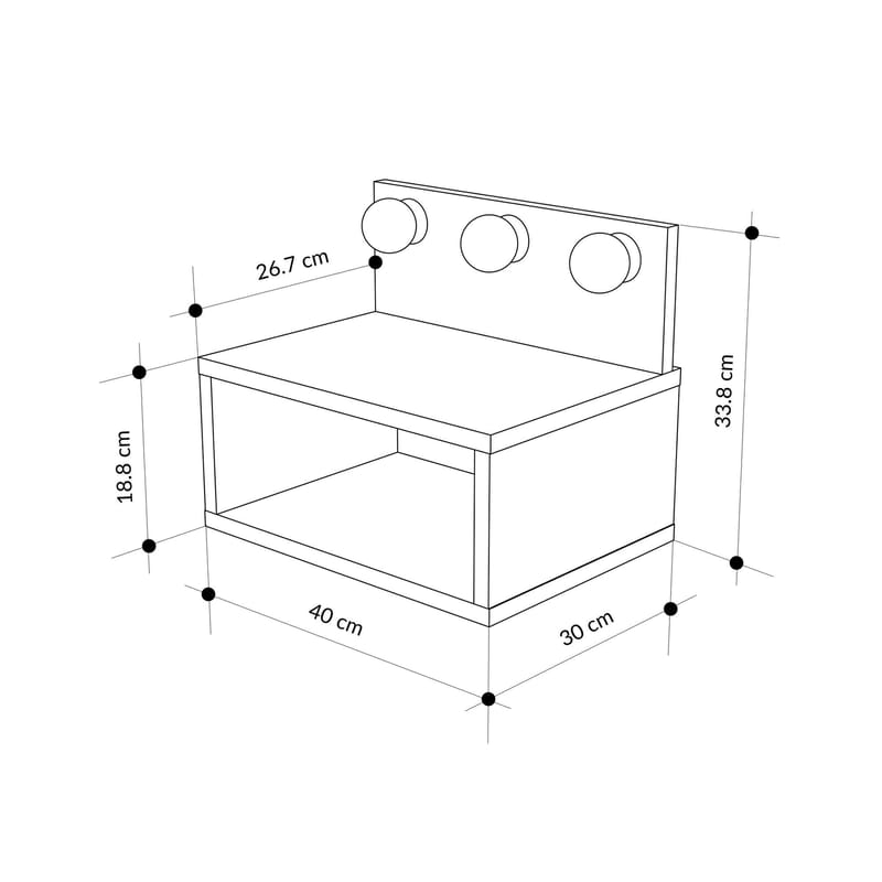 Sumira Sängbord 40 cm - Ash Green - Möbler - Bord & matgrupper - Avlastningsbord - Sängbord & nattduksbord