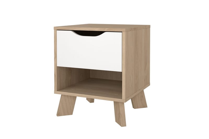 Sumita Sängbord 40 cm - Brun/Vit - Möbler - Bord & matgrupper - Avlastningsbord - Sängbord & nattduksbord