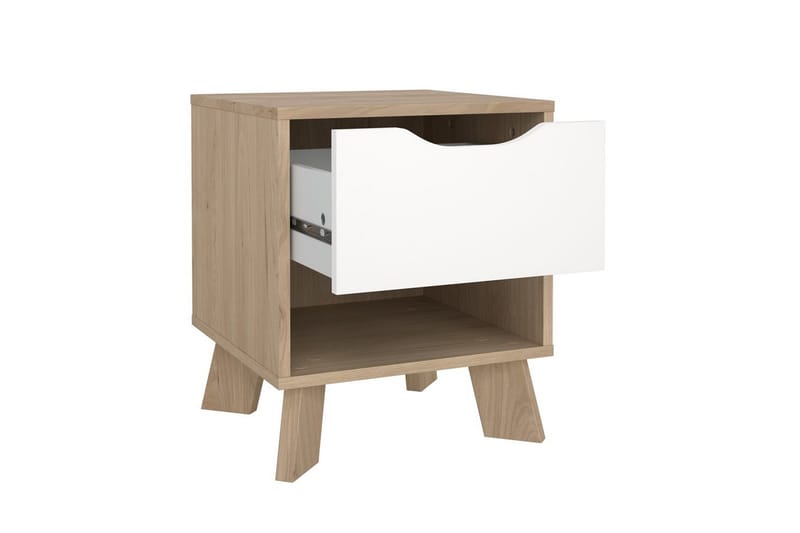 Sumita Sängbord 40 cm - Brun/Vit - Möbler - Bord & matgrupper - Avlastningsbord - Sängbord & nattduksbord