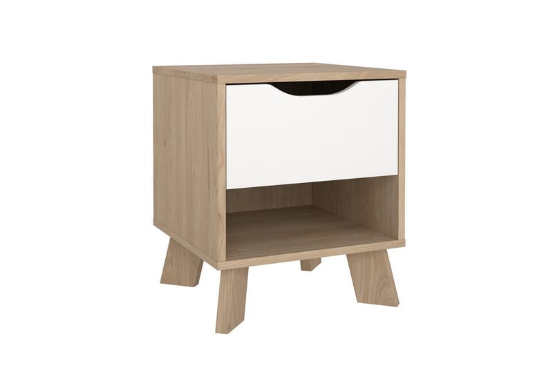Sumita Sängbord 40 cm - Brun/Vit - Möbler - Bord & matgrupper - Avlastningsbord - Sängbord & nattduksbord