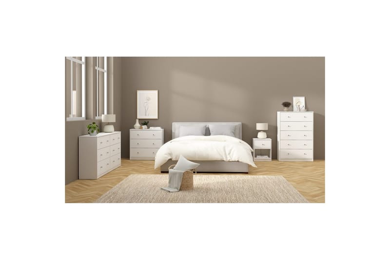 Sundra Sängbord 38 cm - Vit - Möbler - Bord & matgrupper - Avlastningsbord - Sängbord & nattduksbord