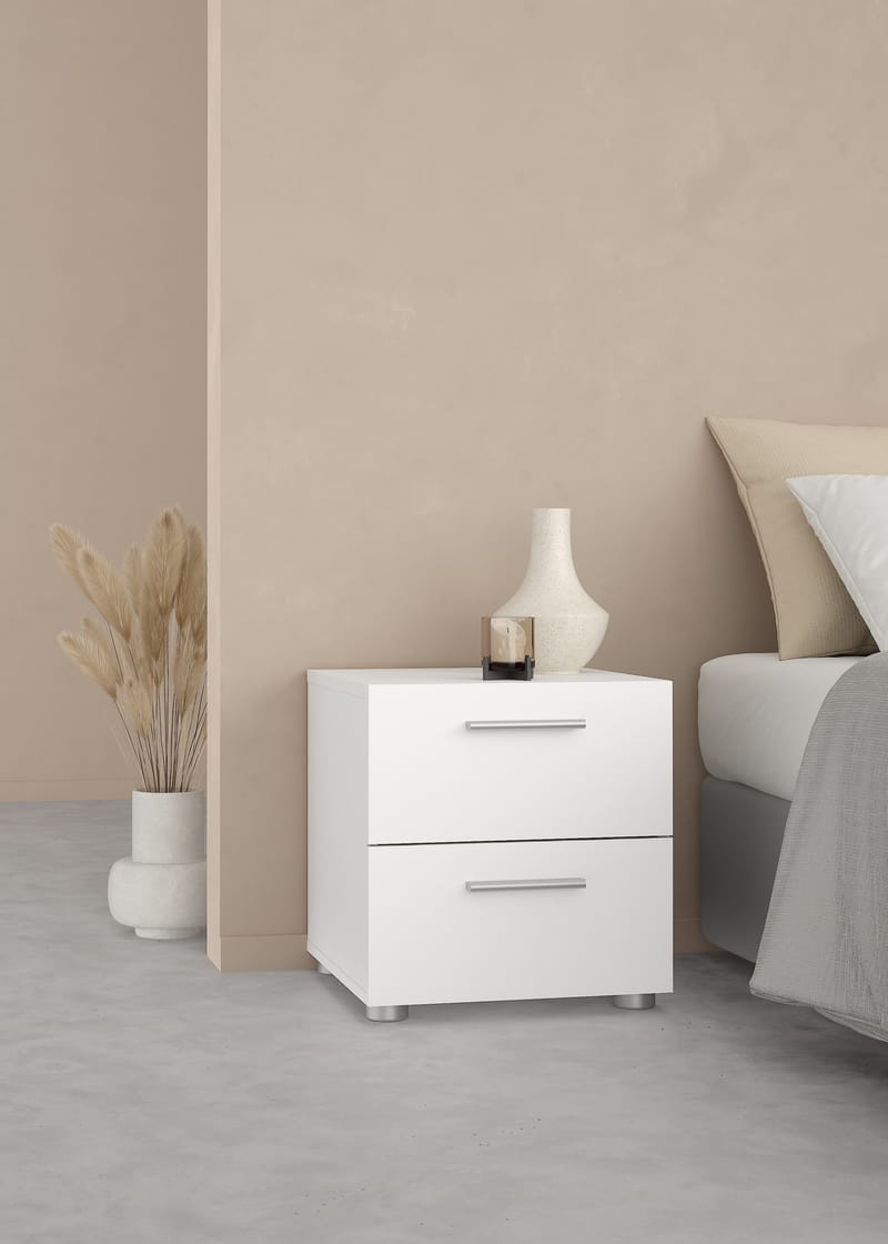 Suntia Nattduksbord med 2 lådor 40x40x42 cm - Möbler - Bord & matgrupper - Avlastningsbord - Sängbord & nattduksbord