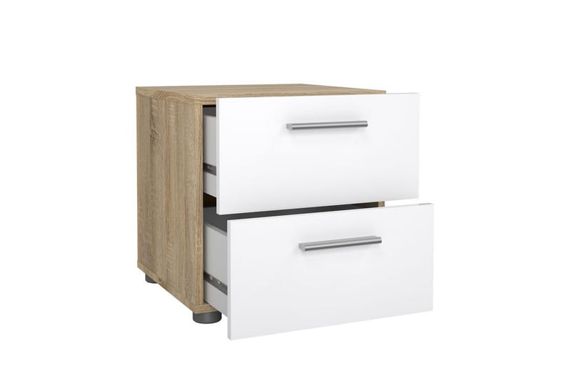 Suntia Sängbord 40 cm - Vit/Natur - Möbler - Bord & matgrupper - Avlastningsbord - Sängbord & nattduksbord