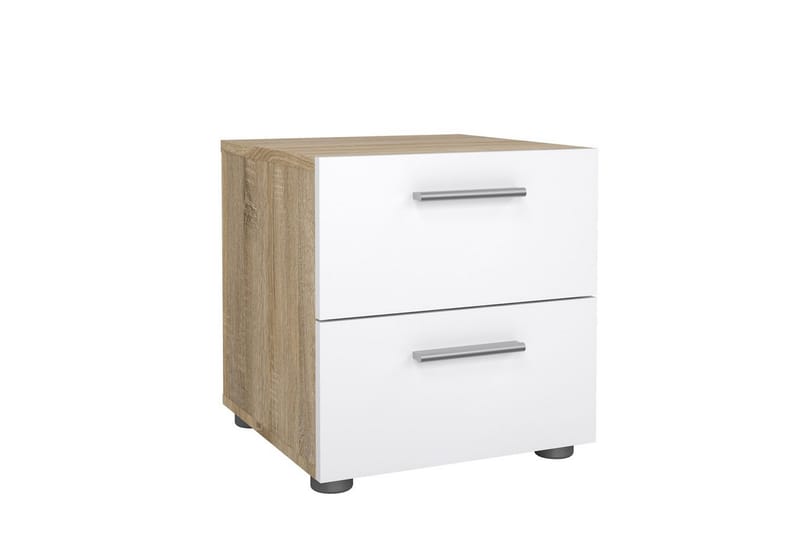 Suntia Sängbord 40 cm - Vit/Natur - Möbler - Bord & matgrupper - Avlastningsbord - Sängbord & nattduksbord