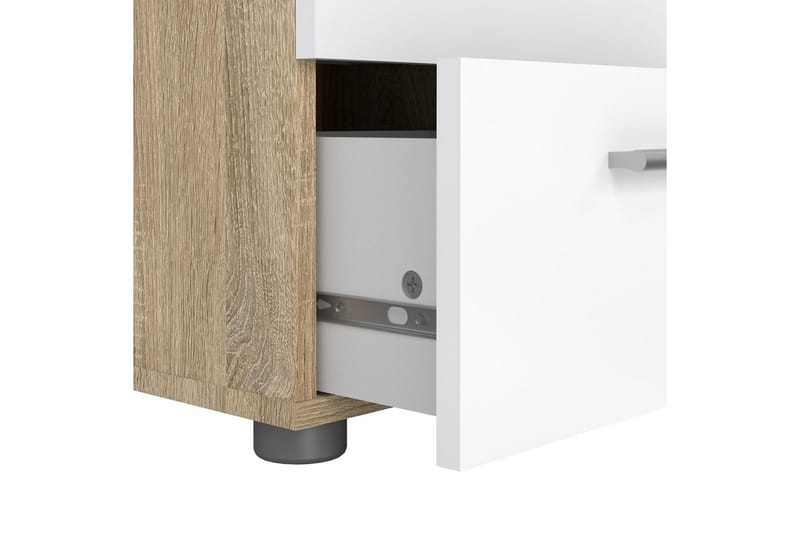 Suntia Sängbord 40 cm - Vit/Natur - Möbler - Bord & matgrupper - Avlastningsbord - Sängbord & nattduksbord