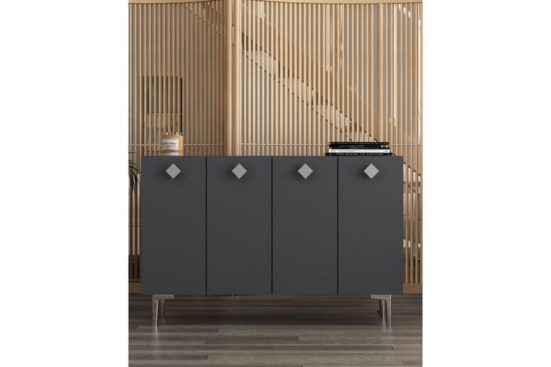 Sylas Konsollbord 120x120 cm - Antracit/Silver - Möbler - Bord & matgrupper - Avlastningsbord - Hallbord