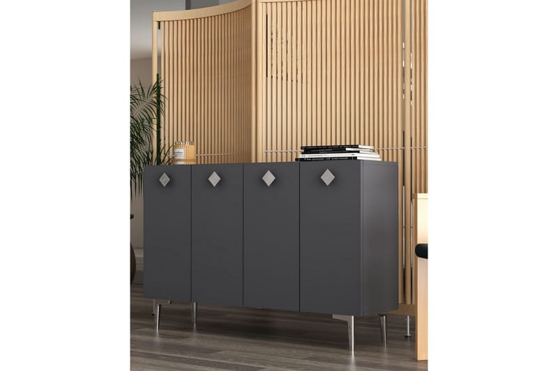 Sylas Konsollbord 120x120 cm - Antracit/Silver - Möbler - Bord & matgrupper - Avlastningsbord - Hallbord