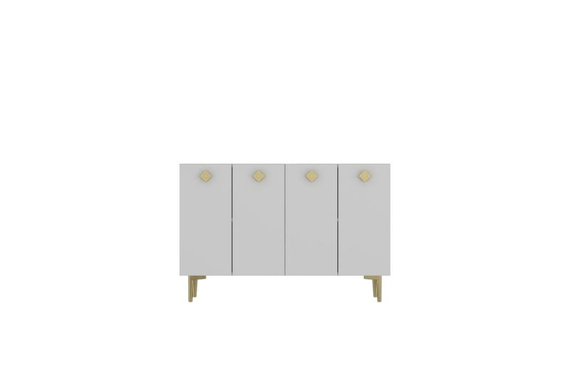 Sylas Konsollbord 120x120 cm - Vit/Guld - Möbler - Bord & matgrupper - Avlastningsbord - Hallbord