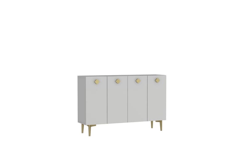 Sylas Konsollbord 120x120 cm - Vit/Guld - Möbler - Bord & matgrupper - Avlastningsbord - Hallbord