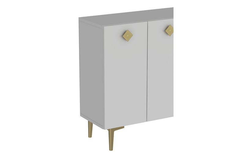 Sylas Konsollbord 120x120 cm - Vit/Guld - Möbler - Bord & matgrupper - Avlastningsbord - Hallbord