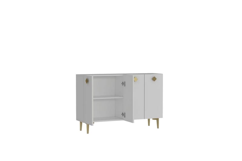 Sylas Konsollbord 120x120 cm - Vit/Guld - Möbler - Bord & matgrupper - Avlastningsbord - Hallbord