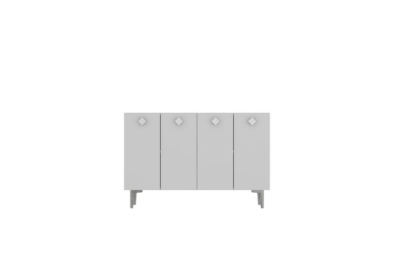 Sylas Konsollbord 120x120 cm - Vit/Silver - Möbler - Bord & matgrupper - Avlastningsbord - Hallbord