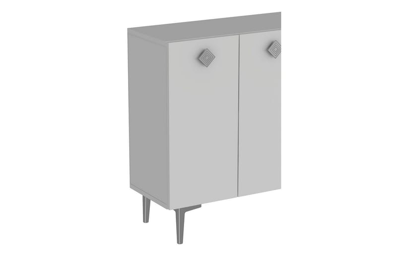 Sylas Konsollbord 120x120 cm - Vit/Silver - Möbler - Bord & matgrupper - Avlastningsbord - Hallbord