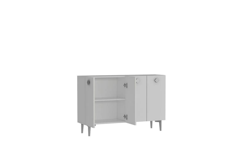 Sylas Konsollbord 120x120 cm - Vit/Silver - Möbler - Bord & matgrupper - Avlastningsbord - Hallbord