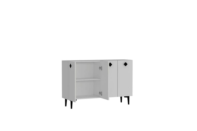 Sylas Konsollbord 120x120 cm - Vit/Svart - Möbler - Bord & matgrupper - Avlastningsbord - Hallbord