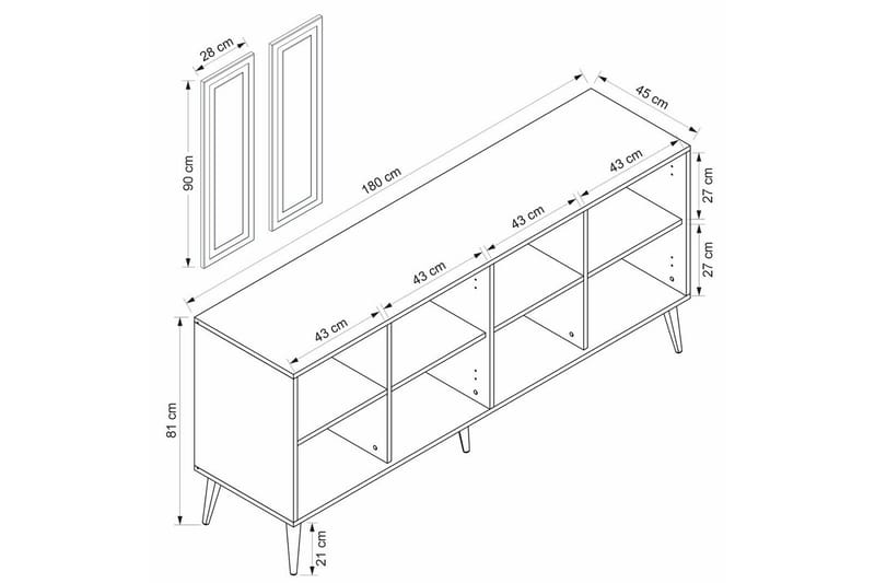 Syrri Konsollbord 180 cm - Sandsten - Möbler - Bord & matgrupper - Avlastningsbord - Hallbord