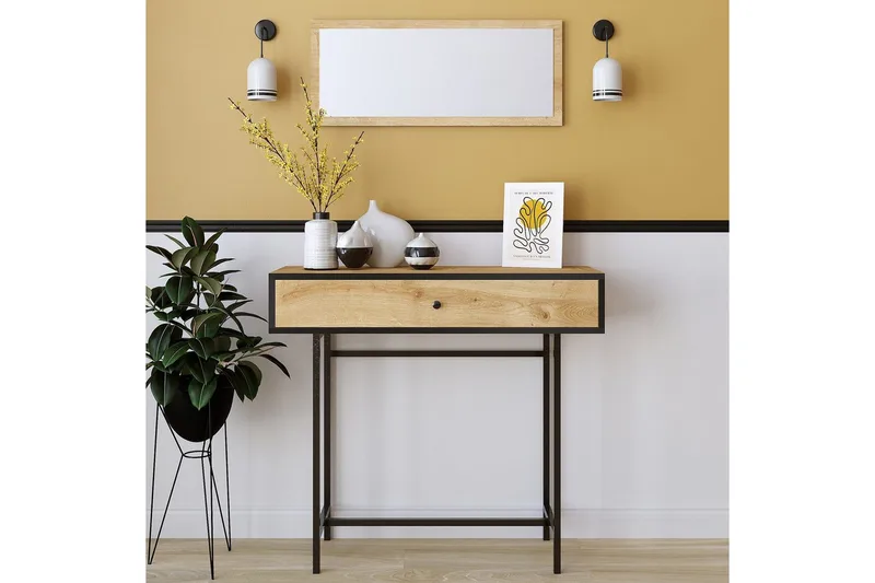 Taharoa Konsollbord 100 cm - Ek/Svart - Möbler - Bord & matgrupper - Avlastningsbord - Hallbord