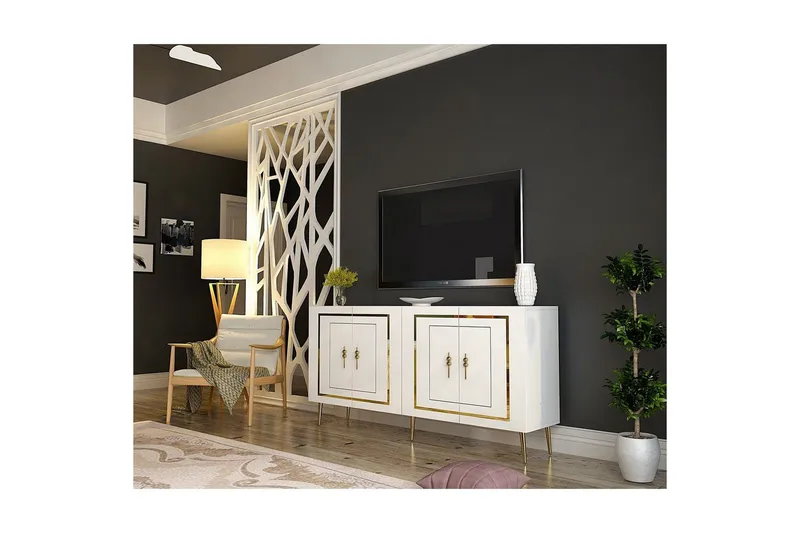 Talon Konsollbord 150 cm - Vit/Guld - Möbler - Bord & matgrupper - Avlastningsbord - Hallbord